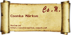 Csonka Márkus névjegykártya